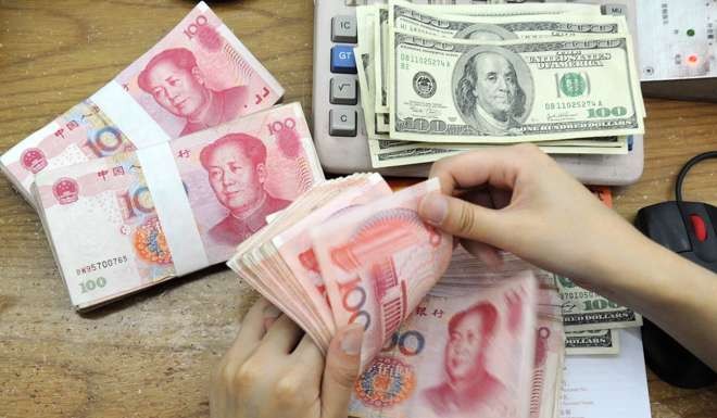 China has burnt through US$800 billion in forex reserves in the past two years. Photo: AFP