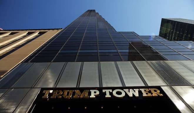 Trump Tower on 5th Avenue in central Manhattan. Photo: AFP