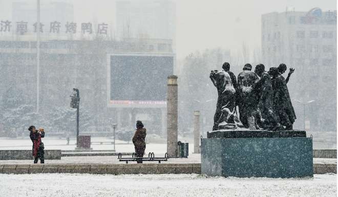 Snow falls in Changchun, in northeast Jilin province. There is no shortage in the northeast of the most important facilitator of economic development: a well-educated population. Photo: Xinhua