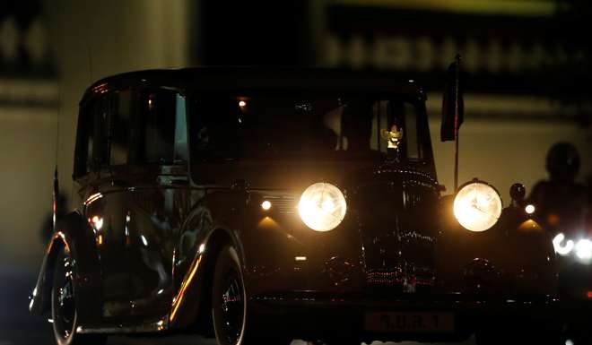 Thailand’s Crown Prince Maha Vajiralongkorn leaves the Grand Palace. Photo: Reuters