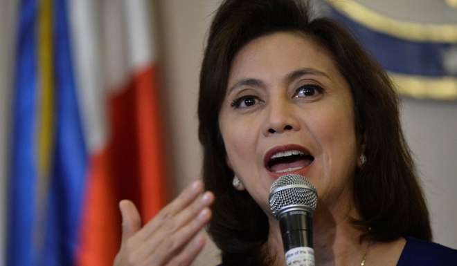 Philippines Vice-President Leni Robredo speaks during a news conference following her resignation. Photo: Reuters
