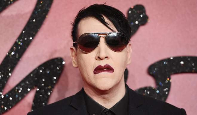 Singer Marilyn Manson arrives for The Fashion Awards. Photo: EPA