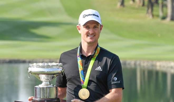 Olympic golf champion and defending champion Justin Rose at the UBS Hong Kong Open on 7 December 2016 at the Hong Kong Golf Club, Fanling, New Territories, Hong Kong. Mandatory credit: Richard Castka/Sportpixgolf.com