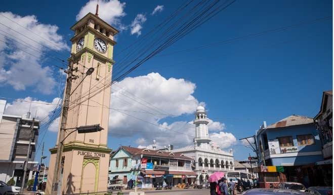 The Purcell Clock Tower in the heart of Pyin Oo Lwin, Myanmar. Picture: Alamy