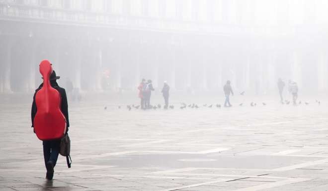 A foggy winter’s morning in Saint Mark's Square.