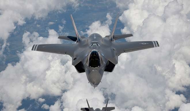 An undated photo provided by Northrop Grumman shows a production model of a F-35 A Joint Strike Fighter. Photo: Xinhua