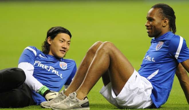 Didier Drogba led the way when he joined Shanghai Shenhua in 2012. Photo: AFP