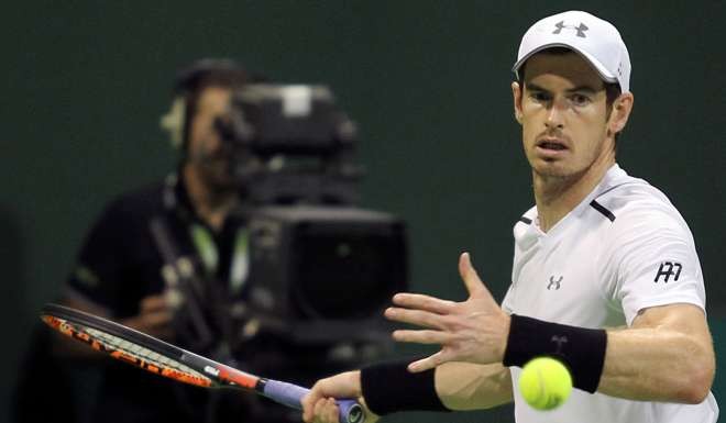Andy Murray in action in Doha. Photo: Reuters