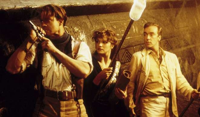 Actors Brendan Fraser, Rachel Weisz and John Hannah in a scene from the 1999 film, The Mummy. Photo: Handout