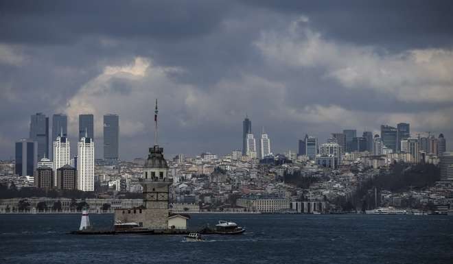 A general view of Istanbul as seen from the Bosporus. Photo: AP