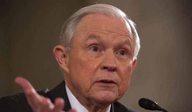 Sen. Jeff Sessions, R-AL, testifies during his confirmation hearing to be Attorney General of the US before the Senate Judiciary Committee on January 10, 2017, in Washington, DC. / AFP PHOTO / MOLLY RILEY