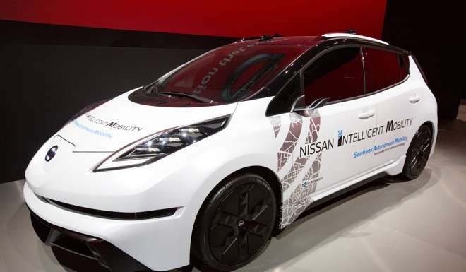 Nissan’s 600-kilometre-range Leaf. Photo: SCMP Handout