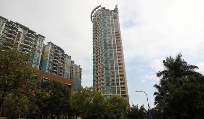 The flat Donald Tsang planned to rent is in this high-rise building in Shenzhen. Photo: Dickson Lee