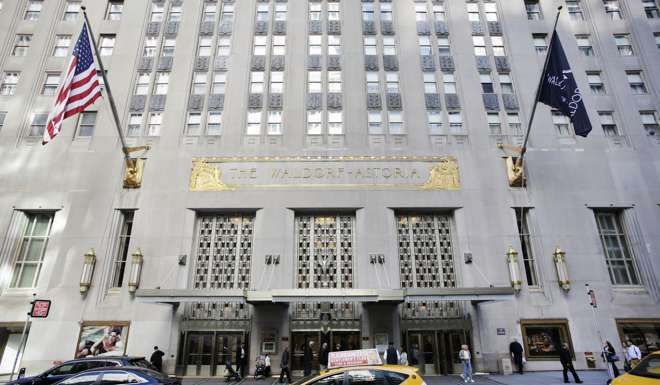 The Waldorf-Astoria hotel in New York, another Anbang acquisition. Photo: AP