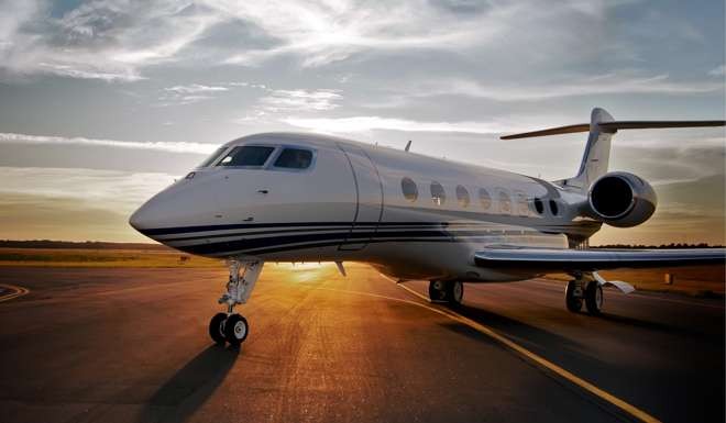 Photo: A Gulfstream jet ready for take-off, and not a queue or baggage handler in sight. Photo: Paul Suszynski