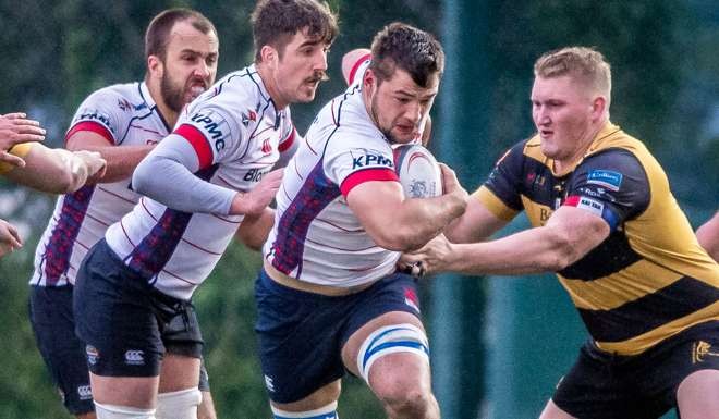 Chiefs development player Josh Dowsing carries for Scottish.