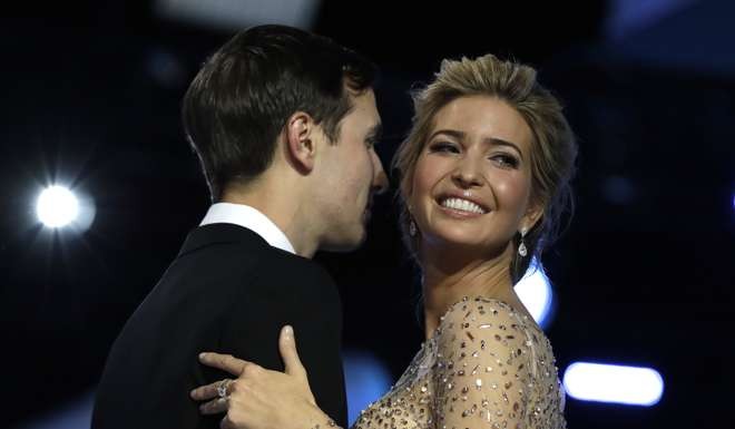 Ivanka Trump and her husband Jared Kushner dance at the Freedom Ball in Washington. Photo: AP