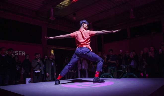 Smith used a modern-dance performance to show his new line aimed at millennials. Photo: Pitti Uemo/Giuseppe Grasso