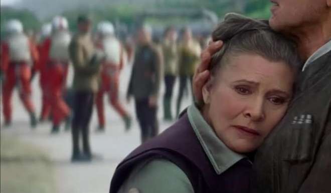 Carrie Fisher played General Leia Organa in The Force Awakens, and filmed all her scenes for the next episode before her death in December. Photo: Disney - Lucasfilm