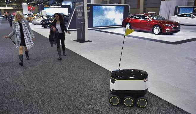 The Starship Technologies delivery robot. Photo: AFP