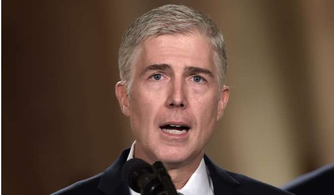 Judge Neil Gorsuch served for two years in President George W. Bush’s Justice Department. Photo: AFP