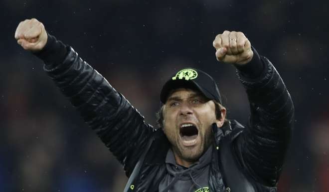 Chelsea manager Antonio Conte is more than happy with a point.