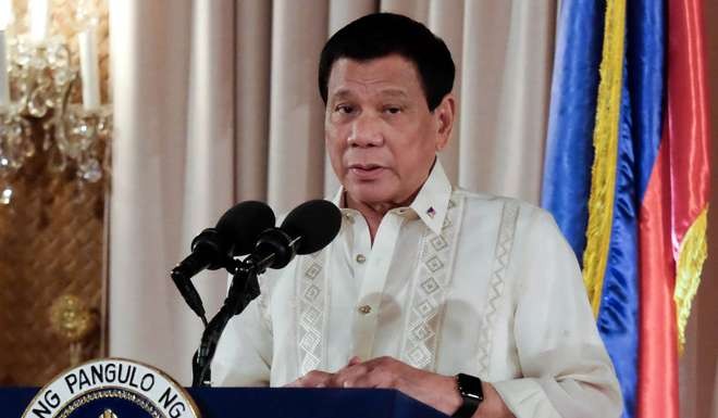 Filipino President Rodrigo Duterte speaking during the oath-taking ceremony of the newly promoted military generals inside Malacanang presidential palace in Manila on January 31, 2017. Photo: Presidential Photographers Division