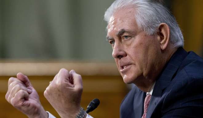 US Secretary of State Rex Tillerson was rebuked by Beijing for saying the US will try to stop China accessing facilities it built on artificial reefs in the South China Sea. Photo: AP
