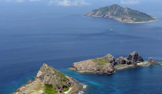 The uninhabited islands known as the Senkakus in Japan, and Diaoyus in China, in the East China Sea. Photo Reuters