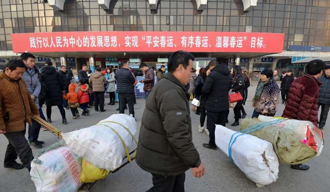 Headed towards the train station at Hebei Province. Photo: SCMP