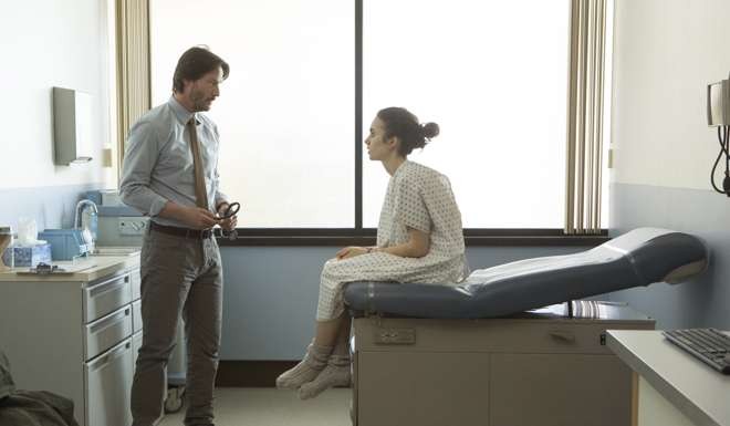 Keanu Reeves (left) and Lily Collins in a scene from To the Bone. Photo: Gilles Mingasson/Sundance Institute via AP
