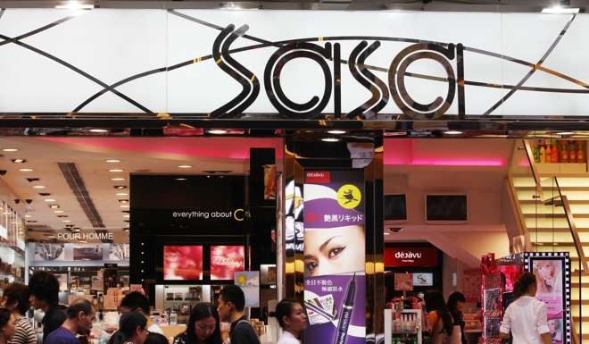 Hong Kong’s largest cosmetics chain Sa Sa International booked a 3.5 per cent sales rise in the city and Macau during the Year of the Rooster holiday period. Photo: SCMP