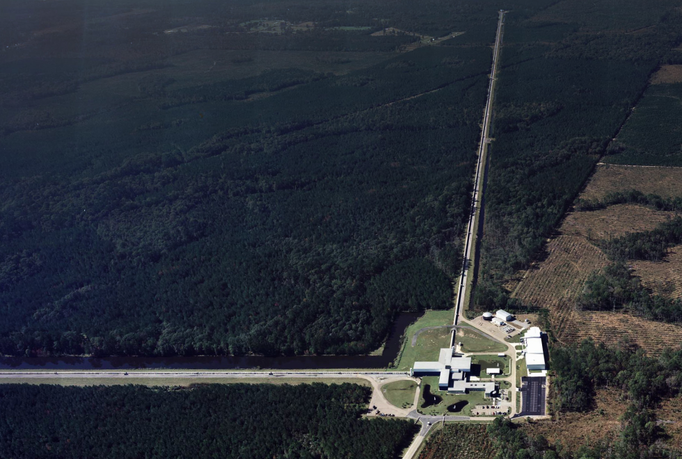 The Laser Interferometer Gravitational-Wave Observatory (LIGO) in Livingston, Louisiana. Photo: Samuel Jacob Sholtis